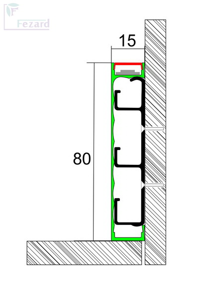 Наличник с подсветкой Fezard ALP-G80-LA