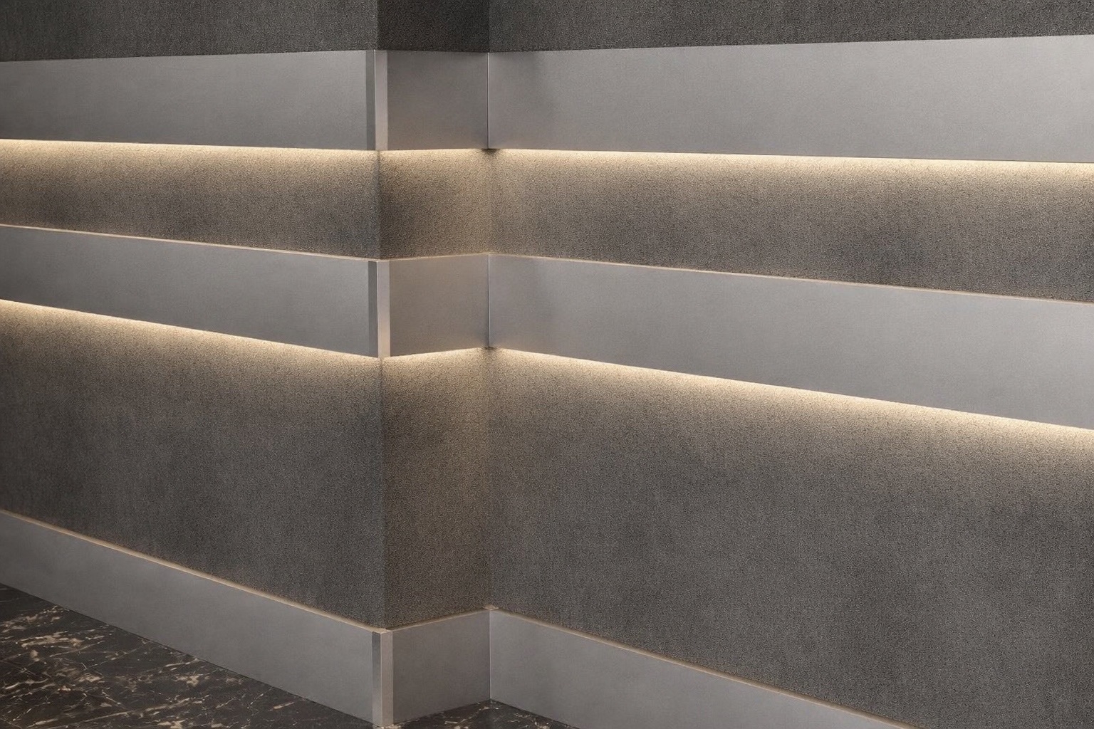 Отбойник алюминиевый с подсветкой