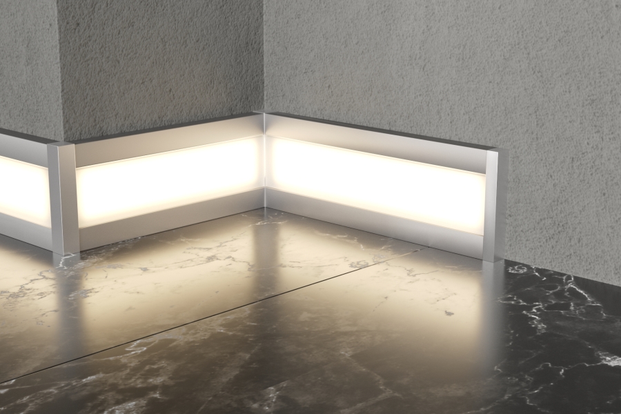 Алюминиевый плинтус Fezard ALP-C60-LF 