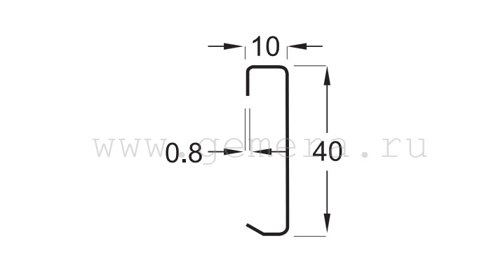 Плинтус из нержавейки Fezard NS-С
